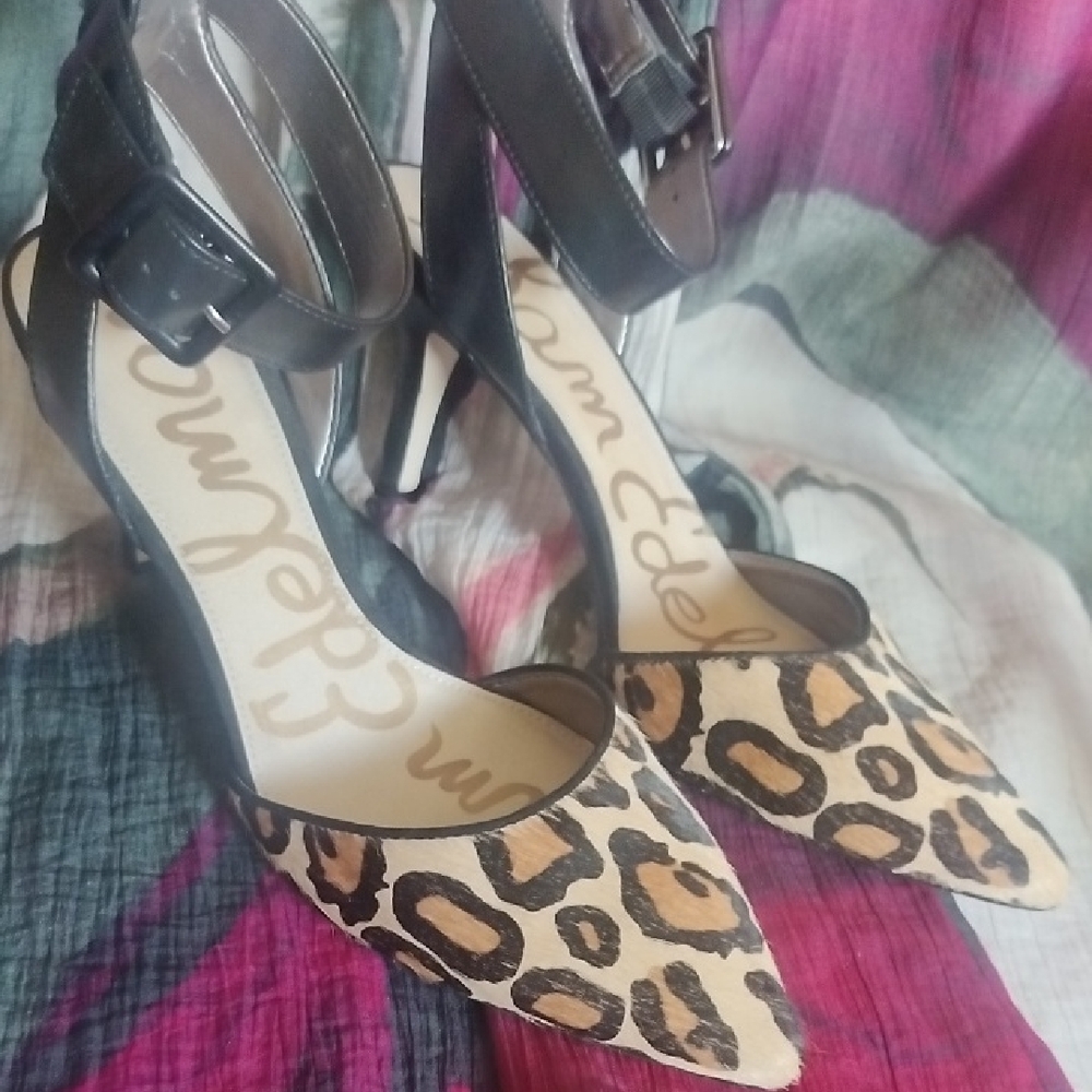 Sam Edelman Animal Print Heels Sz 8